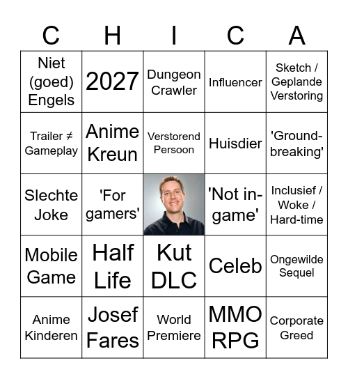 The Game Awards Bingo Card