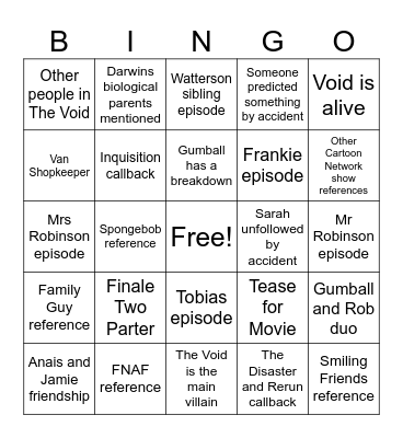 TWWOG Batch 2 Bingo Card