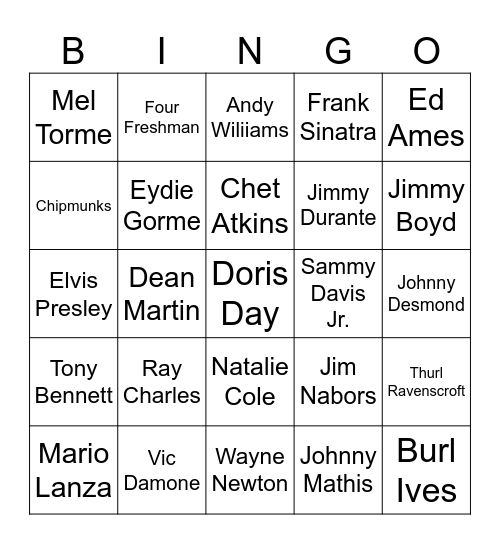 Holiday Traditions 2025 Bingo Card