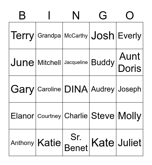 GREWE BINGO! Bingo Card