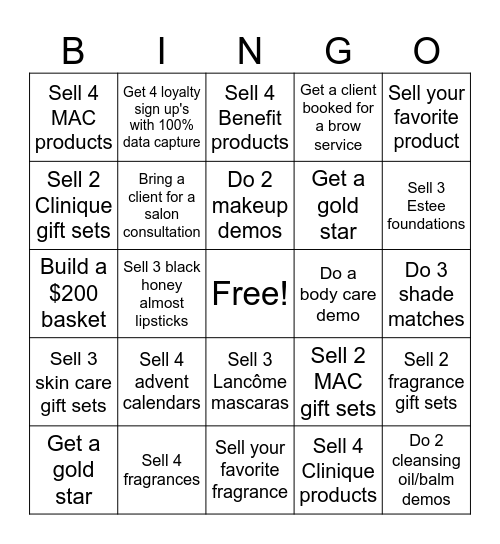 BLACK FRIDAY BINGO Card
