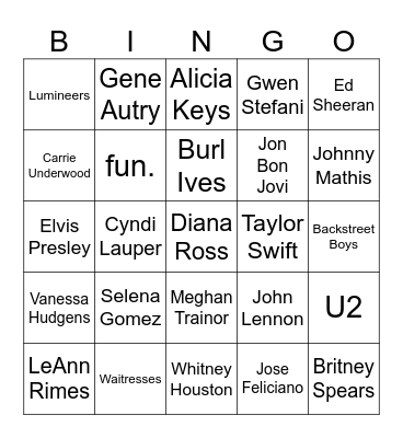 Holly 2025 Bingo Card