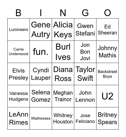 Holly 2025 Bingo Card