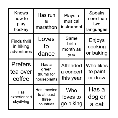 Rahall Electric Ltd BINGO Card