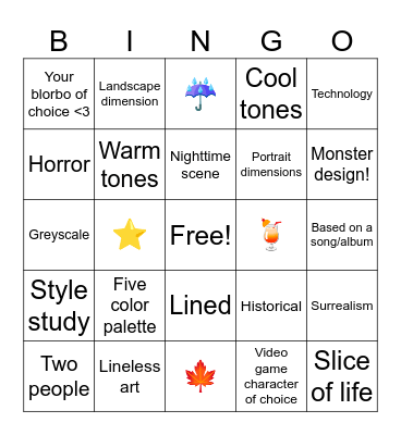 ART BINGO Card