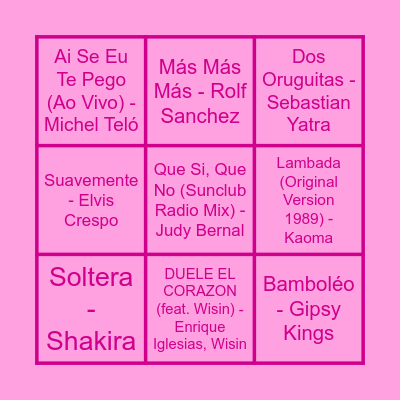 Curieus Bingo Card