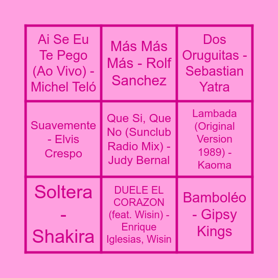 Curieus Bingo Card