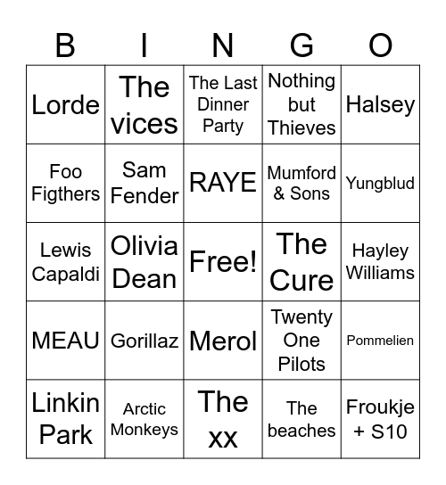 P I N K P O P    2 0 2 6 Bingo Card