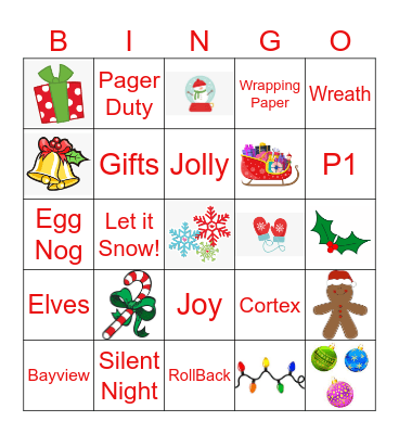 Guild Holiday Bingo Card