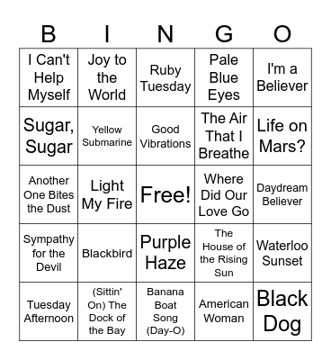 Animal Kingdom Bingo Card