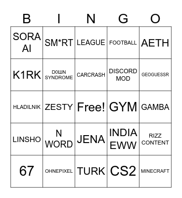 IMBSTAGRA, Bingo Card