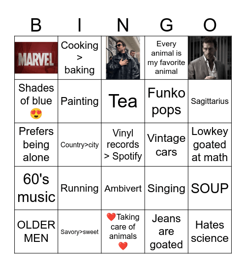 Alexis Bingo Card