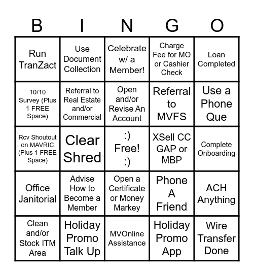 Big Lake BINGO Card