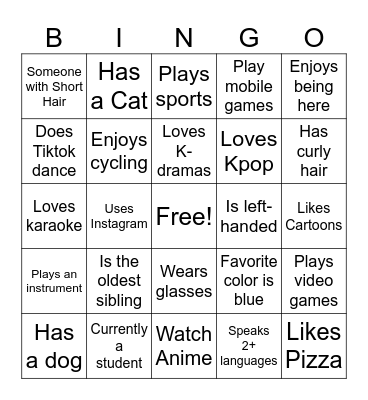 SOVA HUMAN BINGO Card