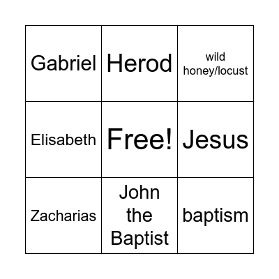 People of the New Testament (1) Bingo Card