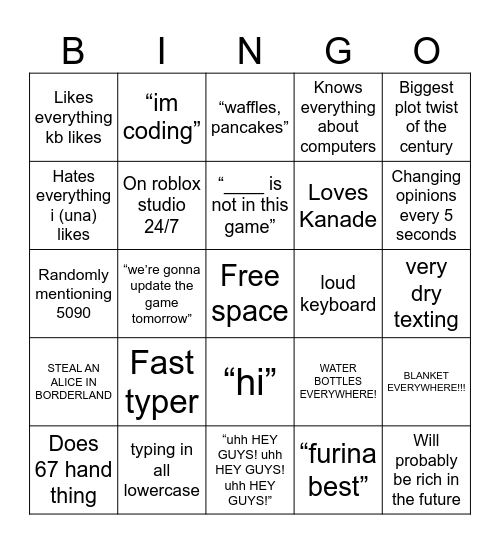 Moldy Bingo Card