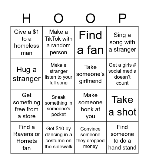 IRL BINGO CANT END TILL I Bingo Card