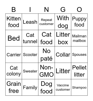 Distribution Bingo Card