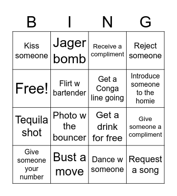 PUB CRAWL 2025 Bingo Card