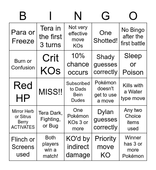 Then We Fight BINGO Card