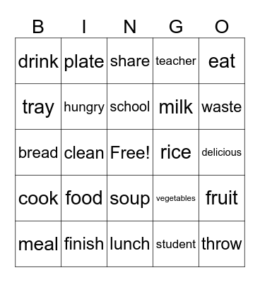JHS1 SDG12 Bingo Card