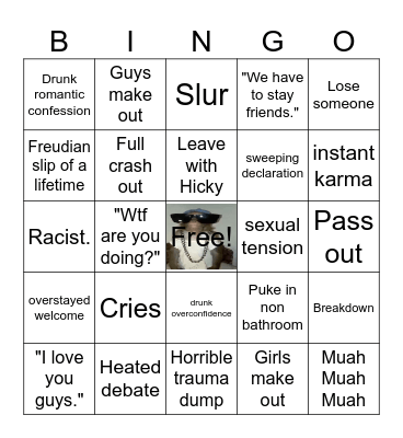Party drunk bingo Card