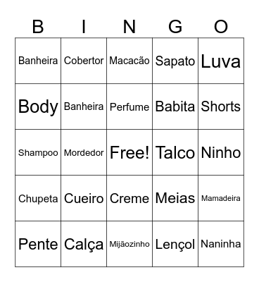 Cha do J M Bingo Card