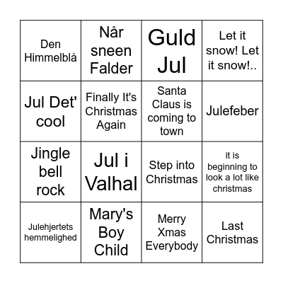 Jule Bingo Banko 2 Bingo Card