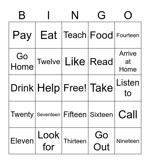 Numeral 2 Bingo Card