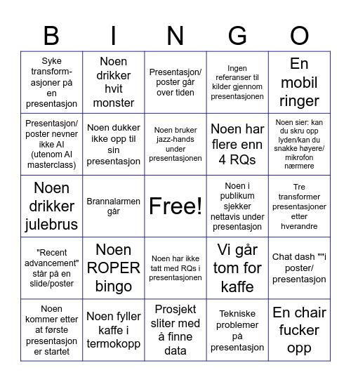 CSSC 2025 Bingo Card