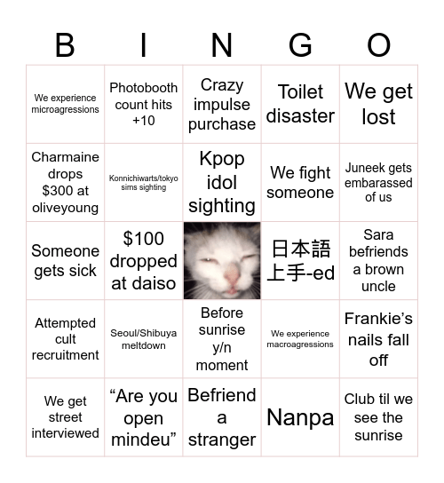 Honeymoon Throuple + 1 Bingo Card