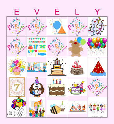 Birthday Bingo Card