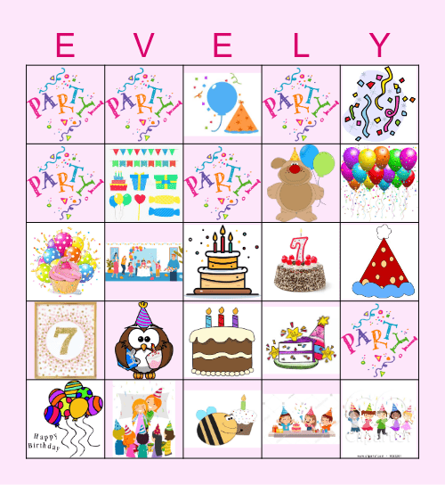 Birthday Bingo Card