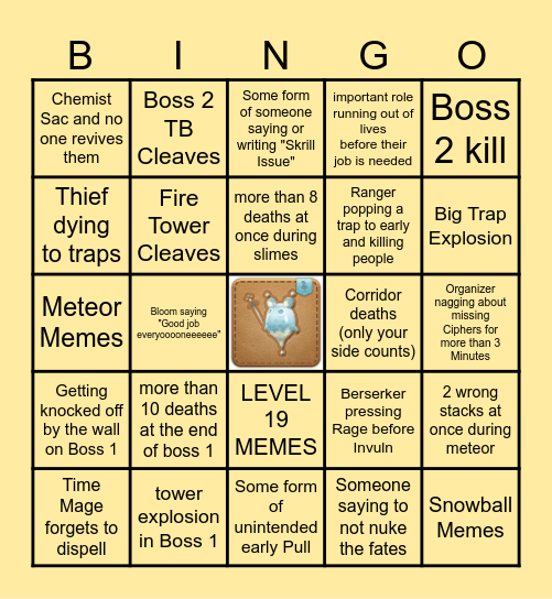 FORKED TOWER BINGO Card