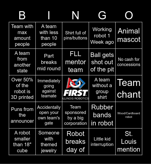 First Meet Bingo Card