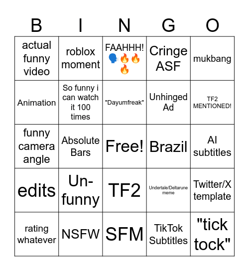 Daily Doom-scrool sesh Bingo Card