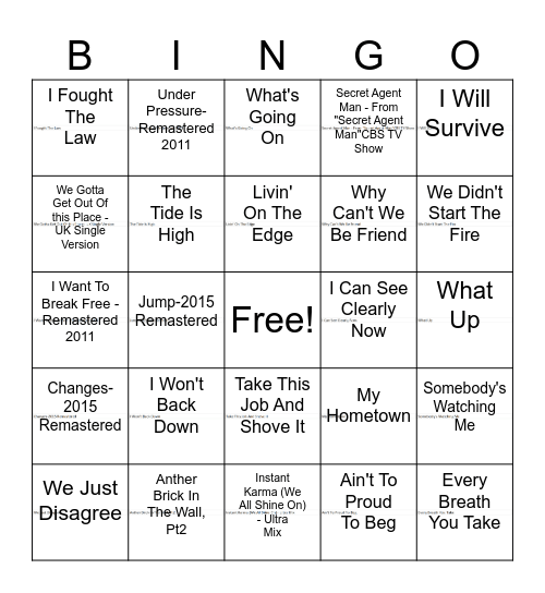 YY41PROTEST! Bingo Card