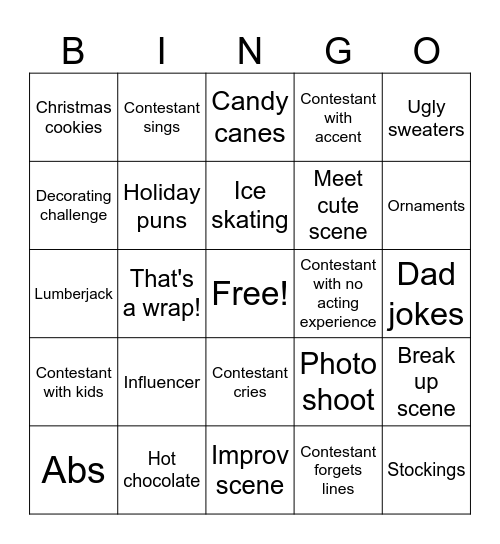 Finding Mr. Christmas Bingo Card