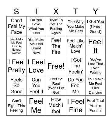 Feel It Still B-day Bingo Card