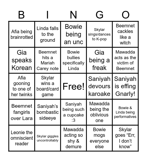 friendsgiving! Bingo Card