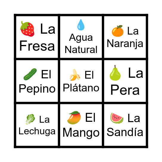 Lotería Kiliwa Bingo Card