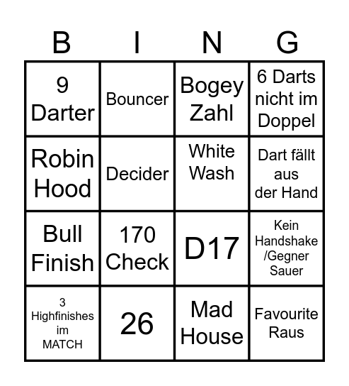 Schradin Bingo Card