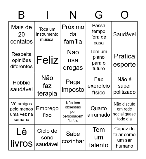 Ser Humano Normal Bingo Card