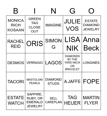 BLACK FRIDAY BINGO Card