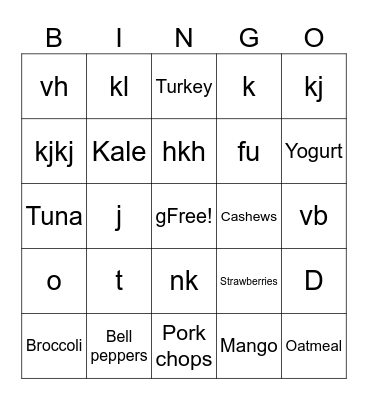 WWII Bingo Card