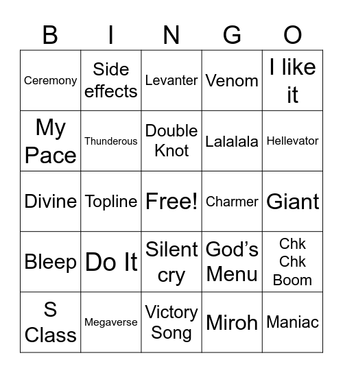 Do It! Bingo Card