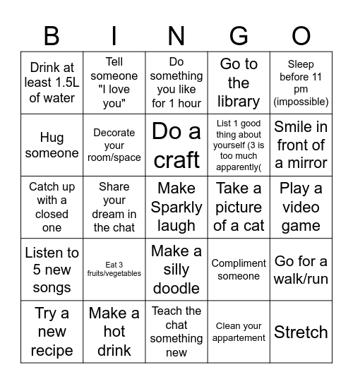 Mental health bingo week 2 Bingo Card