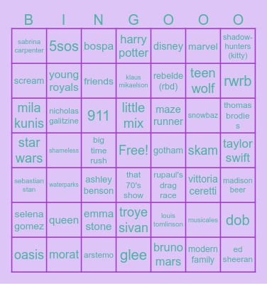 alia !! Bingo Card