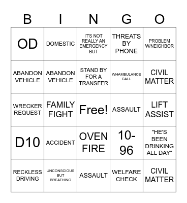 THANKSGIVING DISPATCH STYLE Bingo Card
