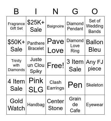 Holiday Bingo Card